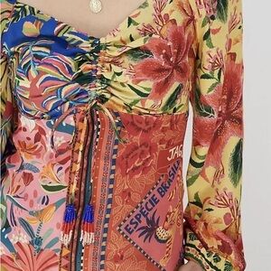 Anthropologie Farm Rio Floral Blouse